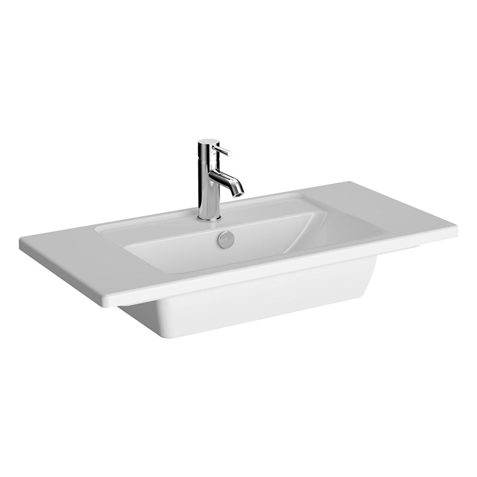 Vitra Integra Vanity Basin - 800mm Wide - 1 Tap Hole - White