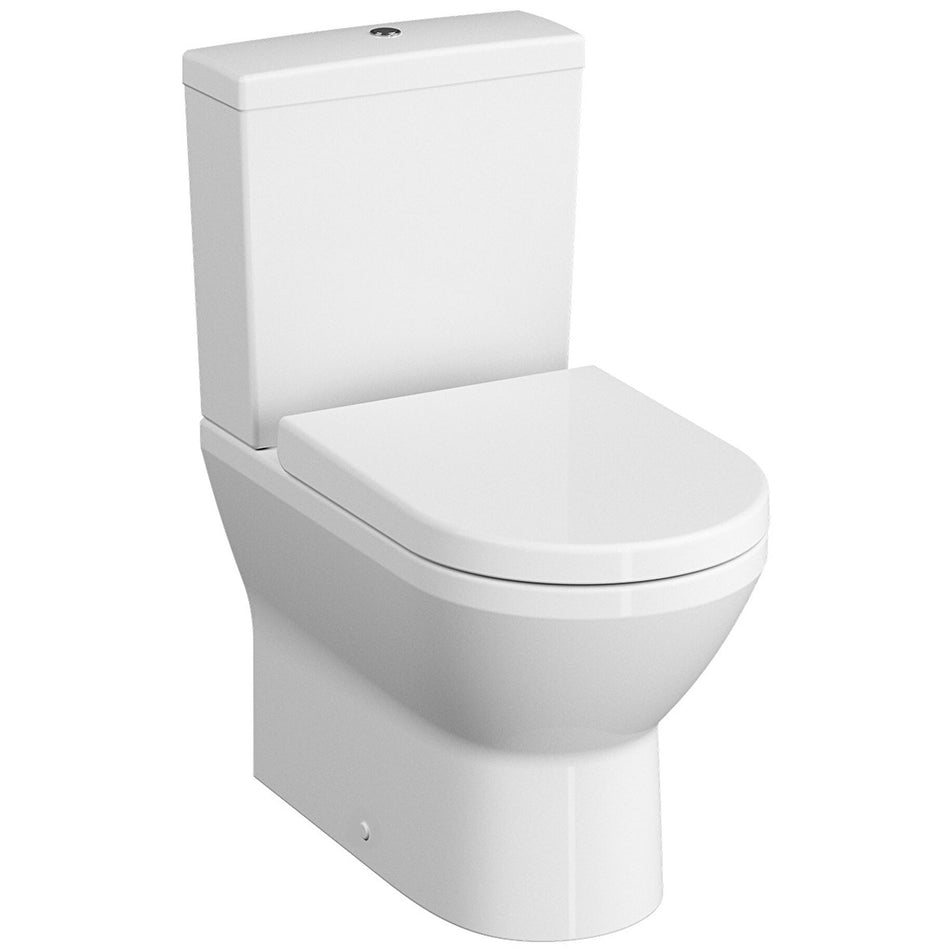 Vitra Integra Rimless Back To Wall Close Coupled Toilet Pan - White