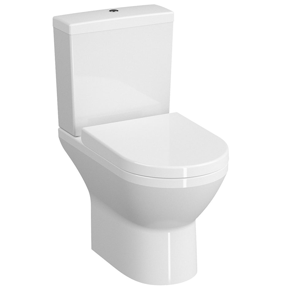 Vitra Integra Rimless Open Back Close Coupled Toilet Pan - White