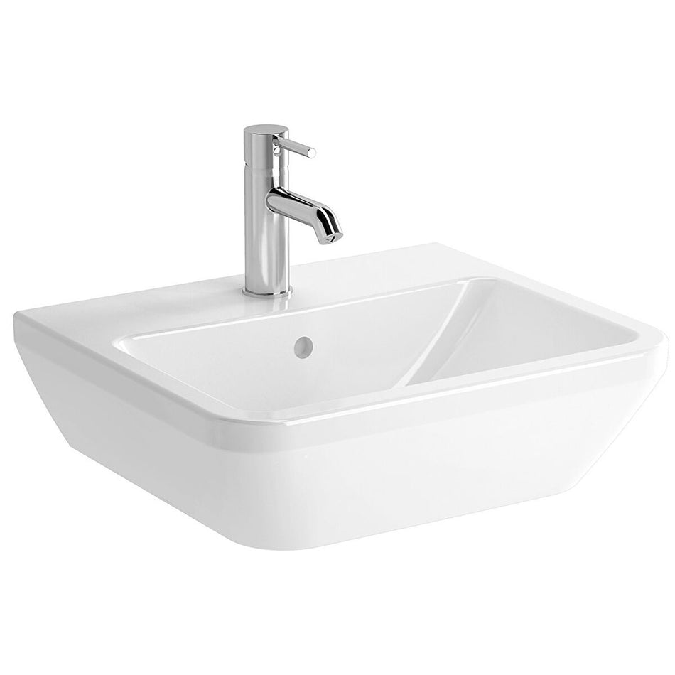 VitrA Integra Wall Hung Basin - 500mm Wide - 1 Tap Hole - White