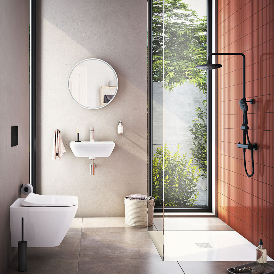 VitrA Integra Wall Hung Basin - 500mm Wide - 1 Tap Hole - White