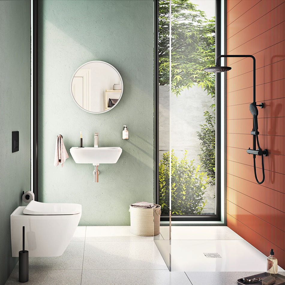 VitrA Integra Square Wall Hung Basin - 550mm Wide - 1 Tap Hole - White