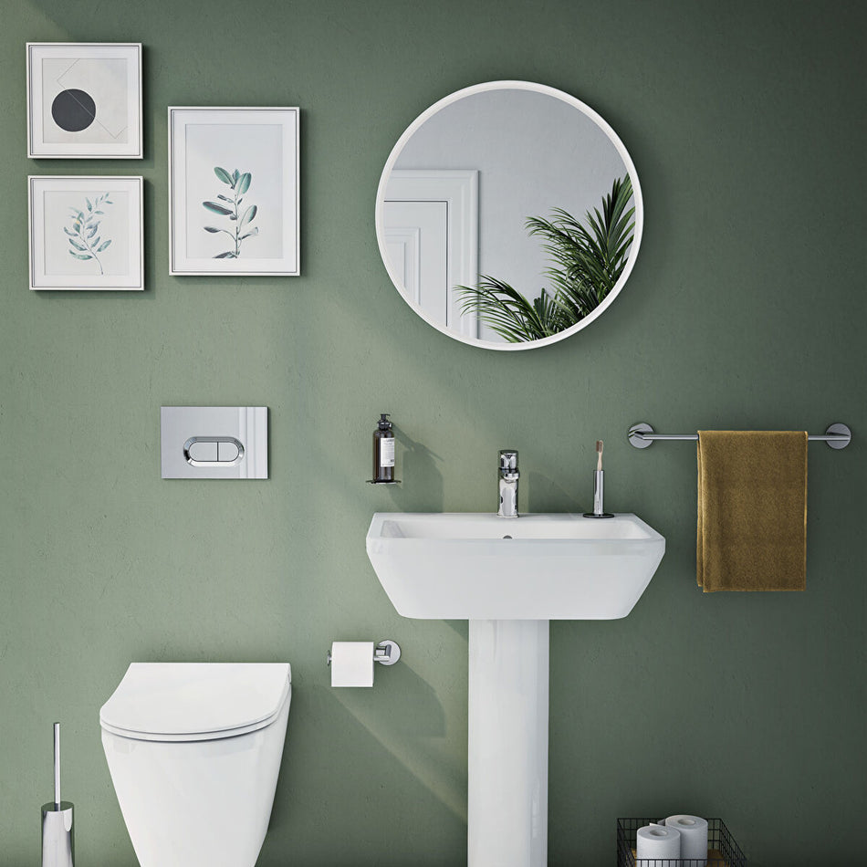 VitrA Integra Square Wall Hung Basin - 600mm Wide - 1 Tap Hole - White