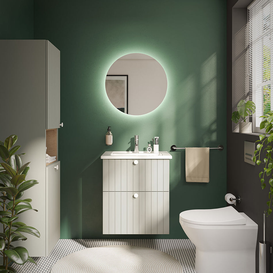 Vitra Integra Vanity Basin - 605mm Wide - 1 Tap Hole - White