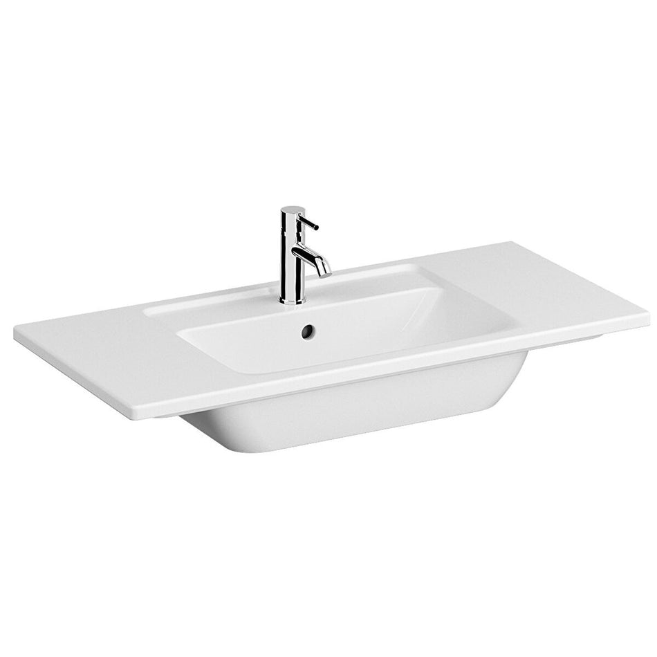 Vitra Integra Vanity Basin - 1000mm Wide - 1 Tap Hole - White