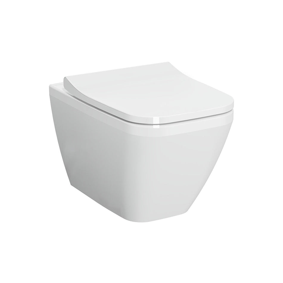 Vitra Integra Square Rimless Wall Hung Toilet Pan - White