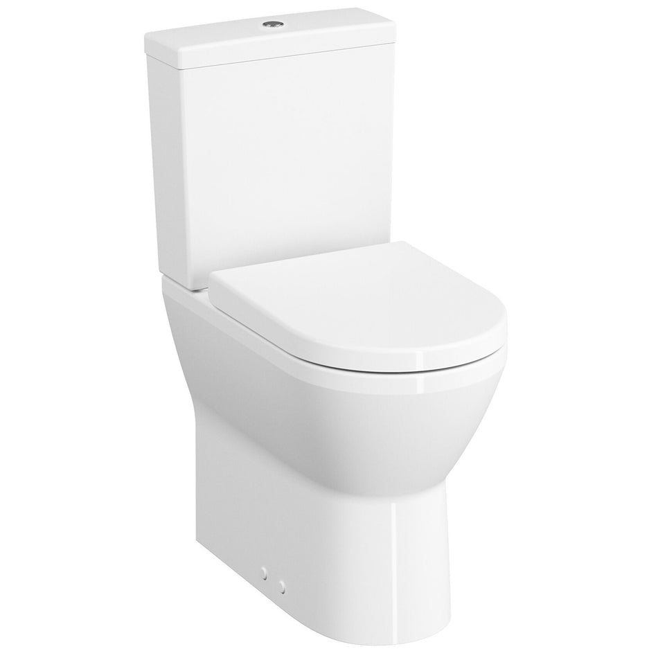 VitrA Integra Rimless Comfort Height Back to Wall Close Coupled Toilet Pan - White