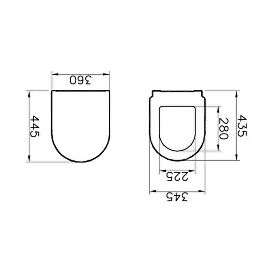Vitra S50 Soft Close Seat - White