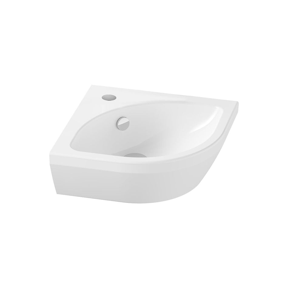 Vitra Integra Corner Wall Hung Basin - 565mm Wide - 1 Tap Hole - White