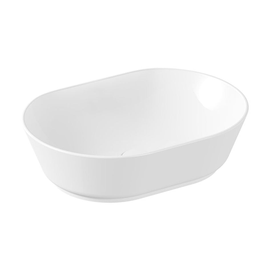 VitrA Geo Oval Countertop Basin - 545mm Wide - No Tap Hole - White