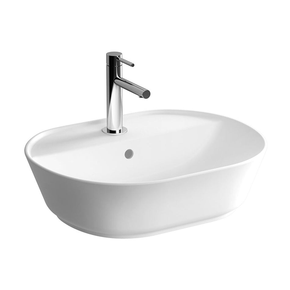 VitrA Geo Oval Countertop Basin - 545mm Wide - 1 Tap Hole - White