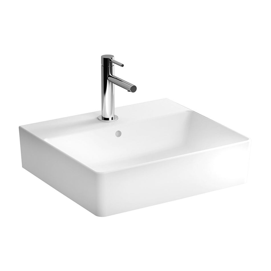 VitrA Nuo Rectangular Countertop Basin - 500mm Wide - White