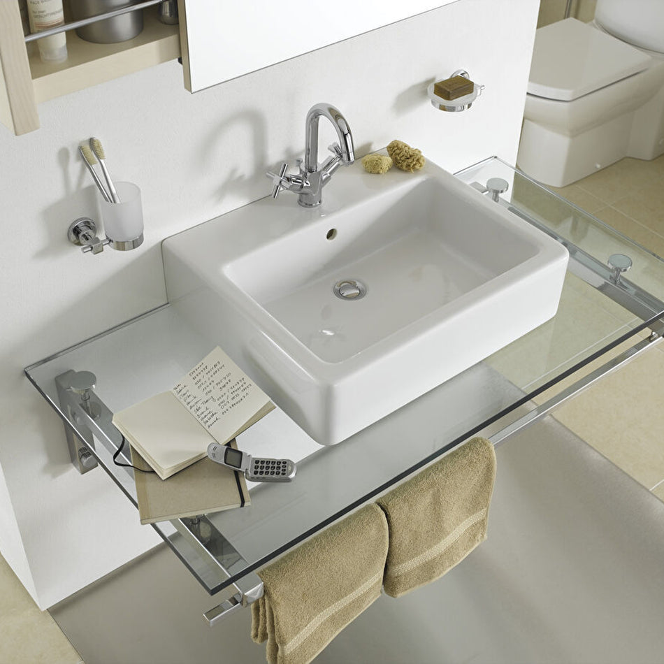 VitrA Nuo Rectangular Countertop Basin - 500mm Wide - White