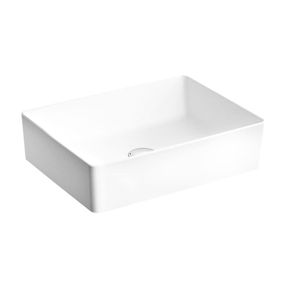 VitrA Geo Rectangular Countertop Basin - 500mm Wide - No Tap Hole - White