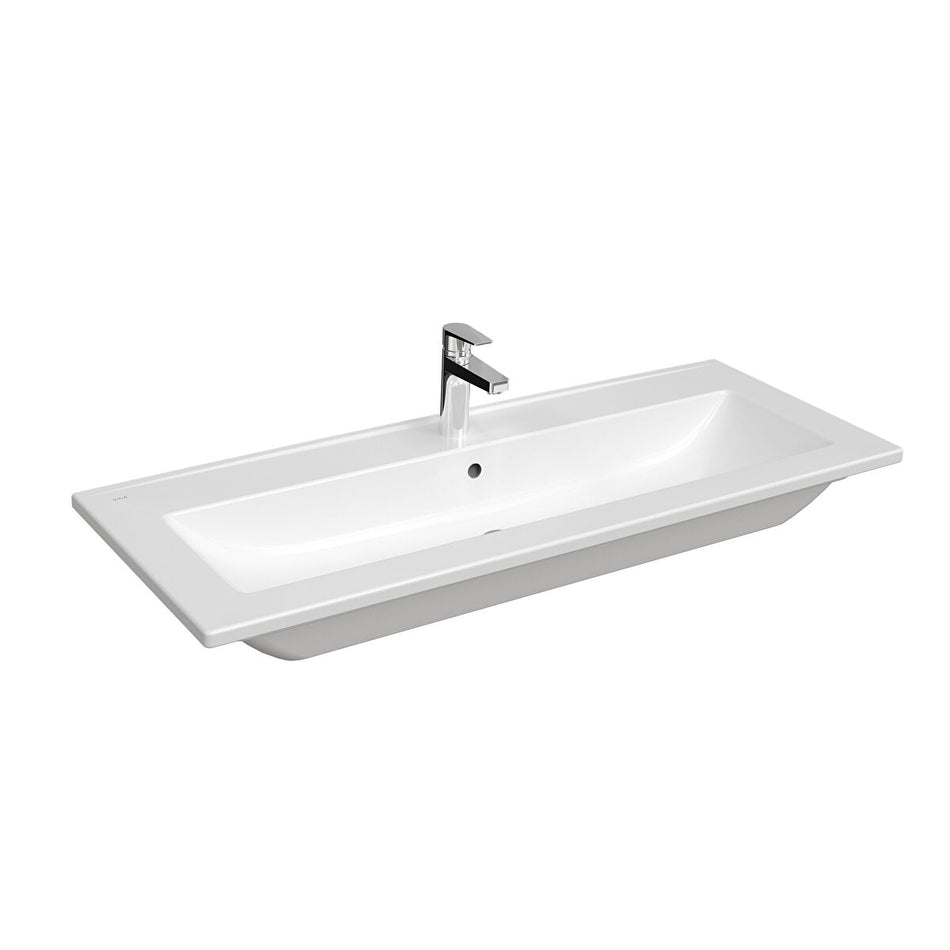 Vitra S20 Square Vanity Basin - 1200mm Wide - White