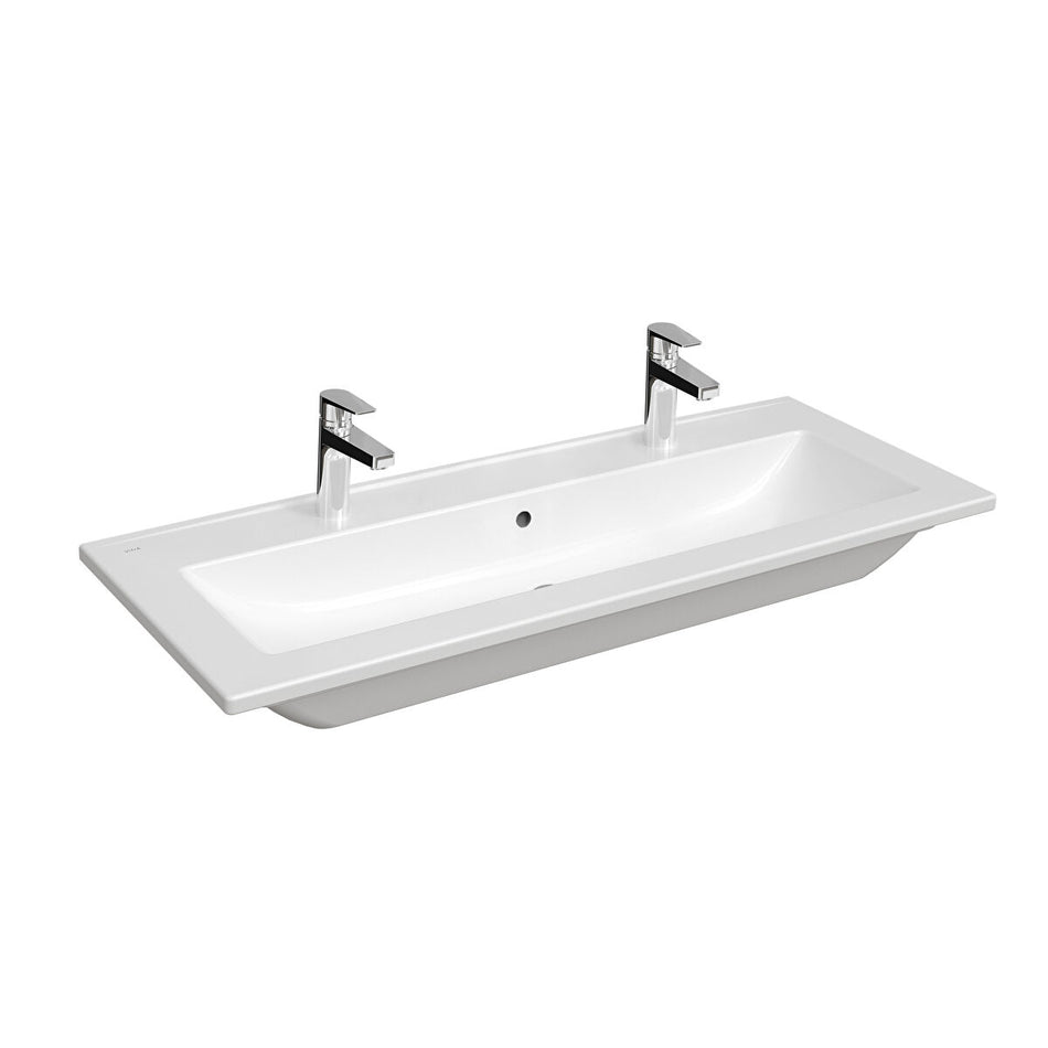 Vitra S20 Square Vanity Basin - 1200mm Wide - White