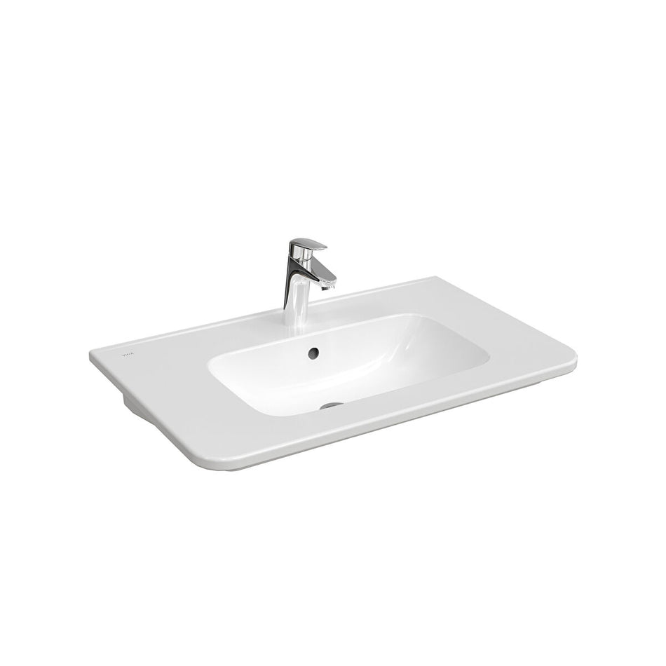 Vitra S20 Round Vanity Basin - 1 Tap Hole - White