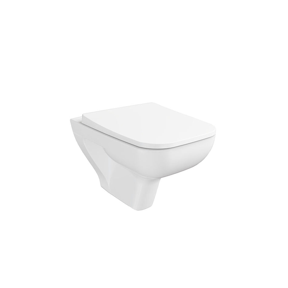 Vitra S20 Square Compact Wall Hung Toilet Pan Only - White
