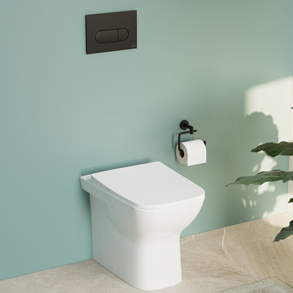 Vitra S20 Square Back To Wall Toilet Pan Only - White