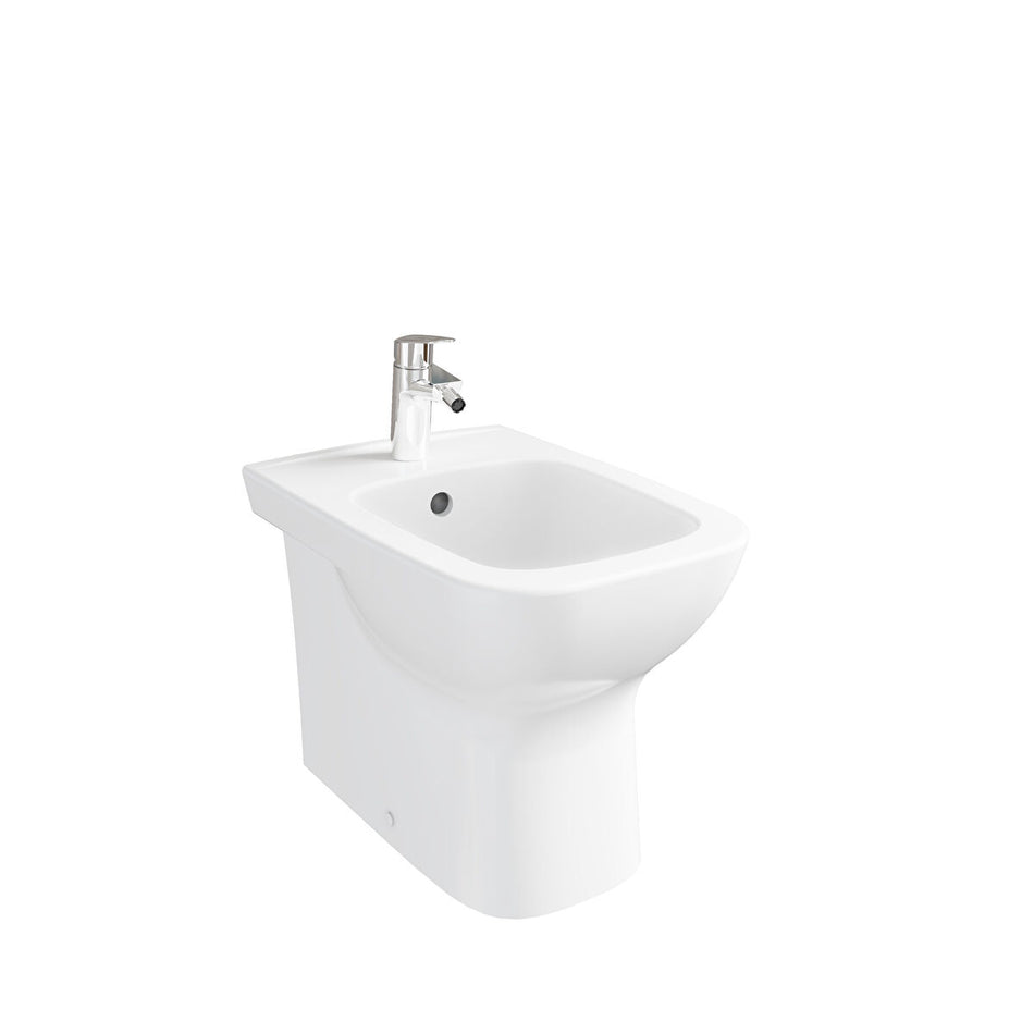 Vitra S20 Square Back To Wall Bidet - 1 Tap Hole - White