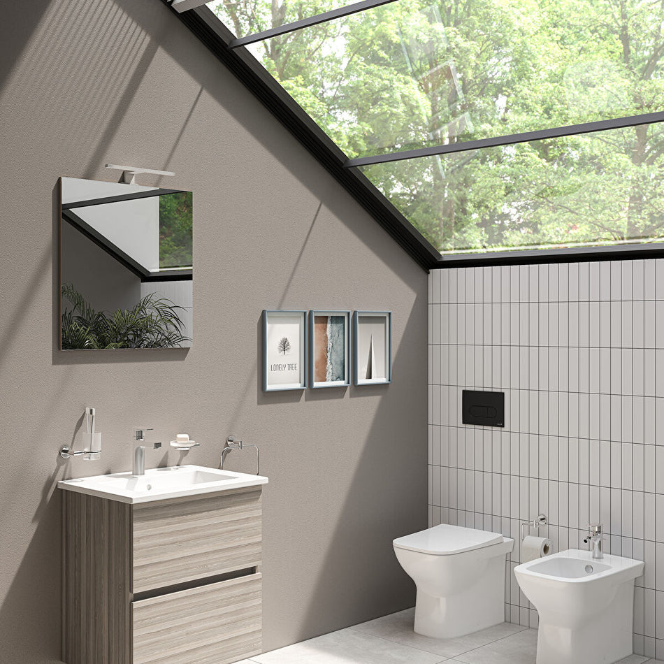 Vitra S20 Square Back To Wall Bidet - 1 Tap Hole - White