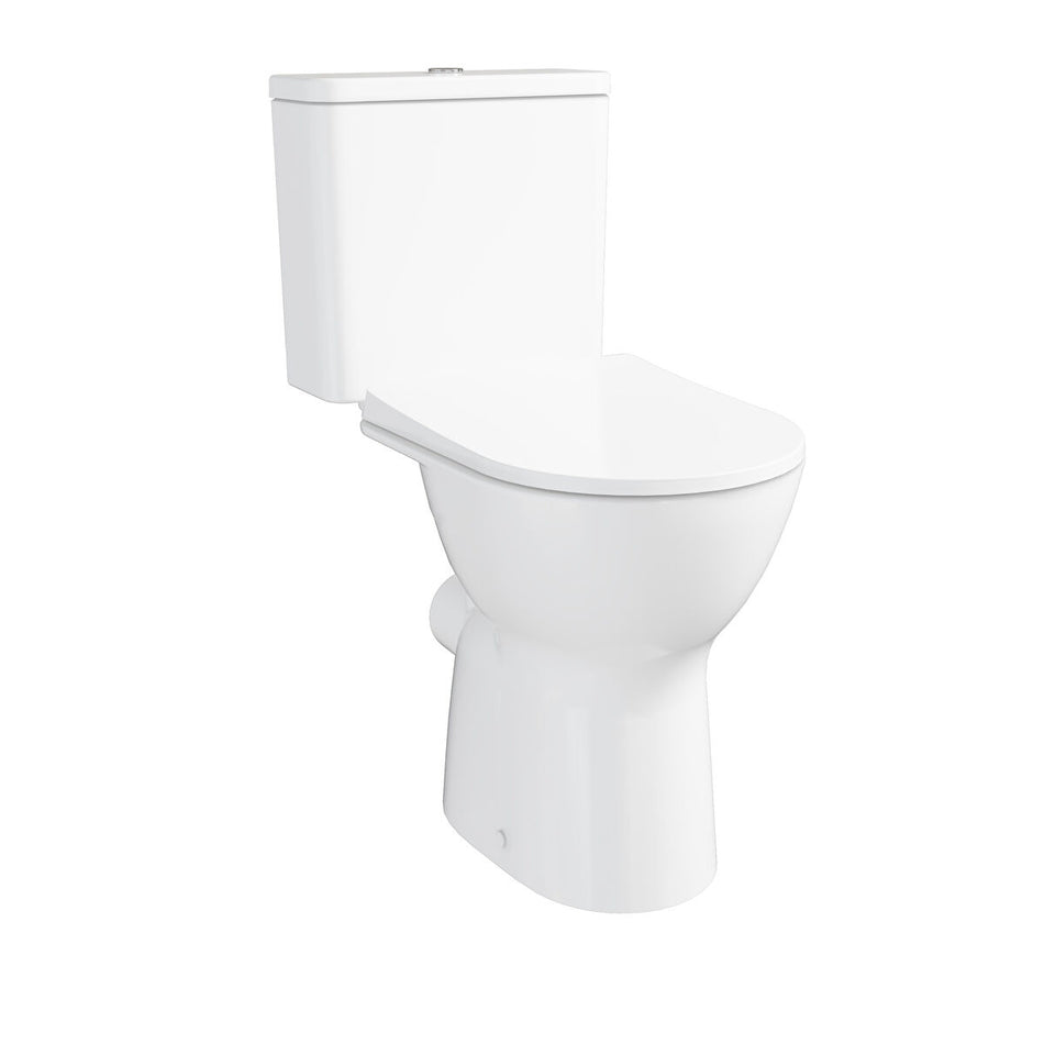 Vitra S20 Round Compact Open Back Close Coupled Toilet Pan Only - White