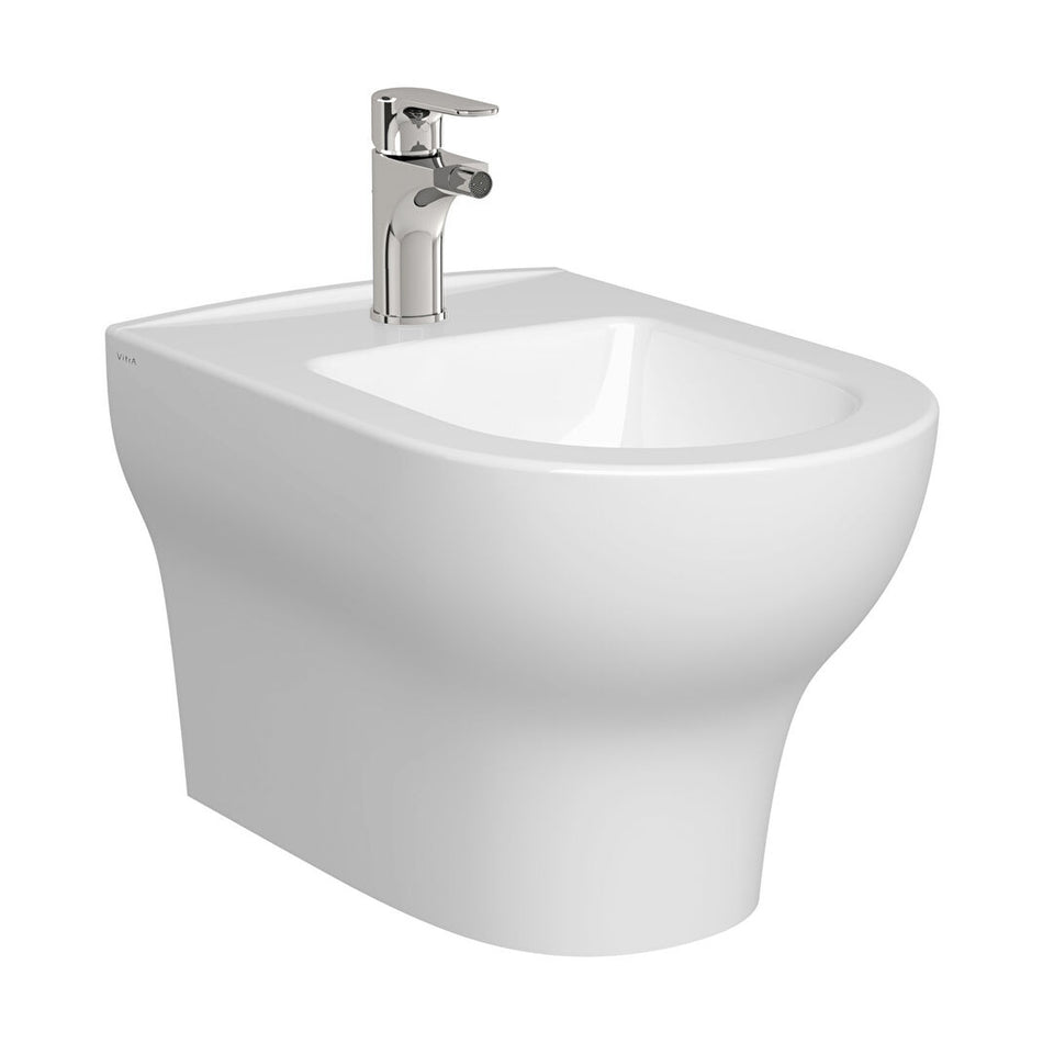 VitrA Zentrum Wall Hung Bidet - 355mm Wide - 1 Tap Hole - White