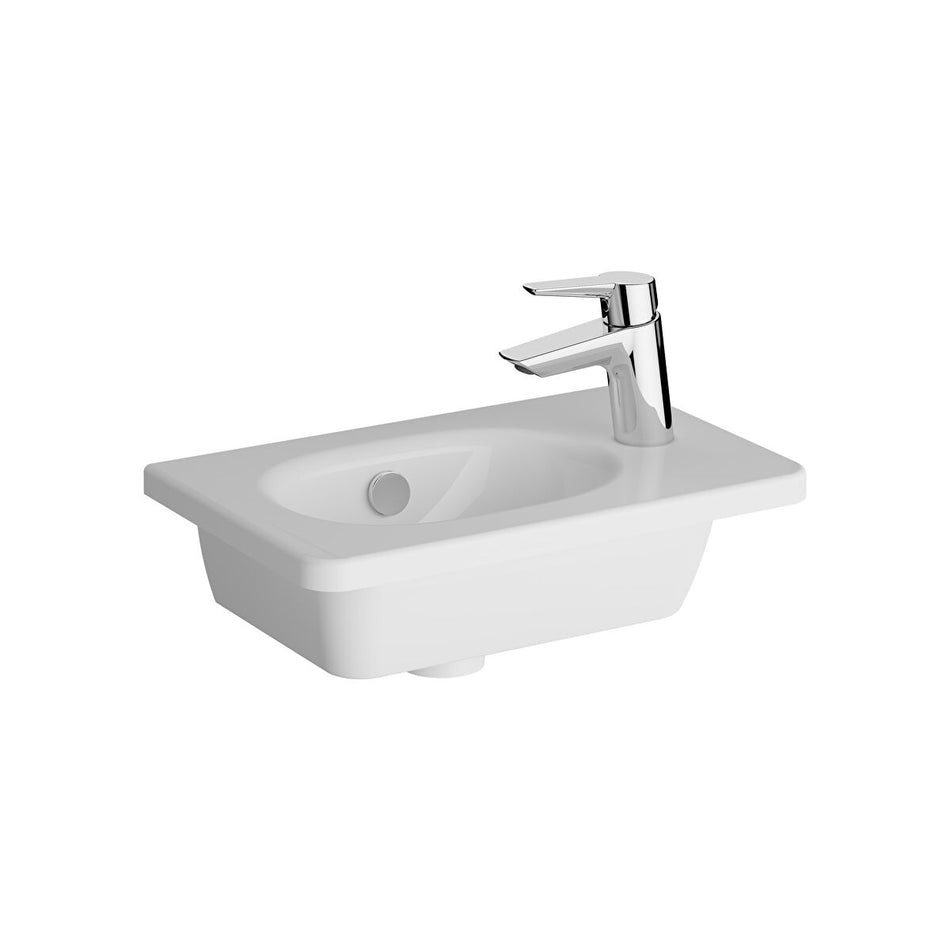 Vitra Zentrum Vanity Basin - 450mm Wide - 1 Tap Hole - White