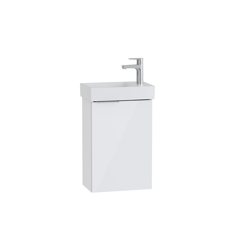 Vitra S20 Square 1 Door Wall Hung Vanity Unit With Basin - 455mm Wide - 1 RH TH