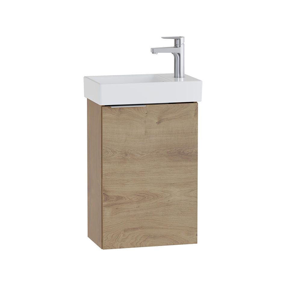 Vitra S20 Square 1 Door Wall Hung Vanity Unit With Basin - 455mm Wide - 1 RH TH