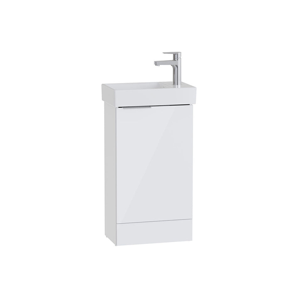 Vitra S20 Square 1 Door Floorstanding Vanity Unit With Basin - 455mm Wide - 1 RH TH