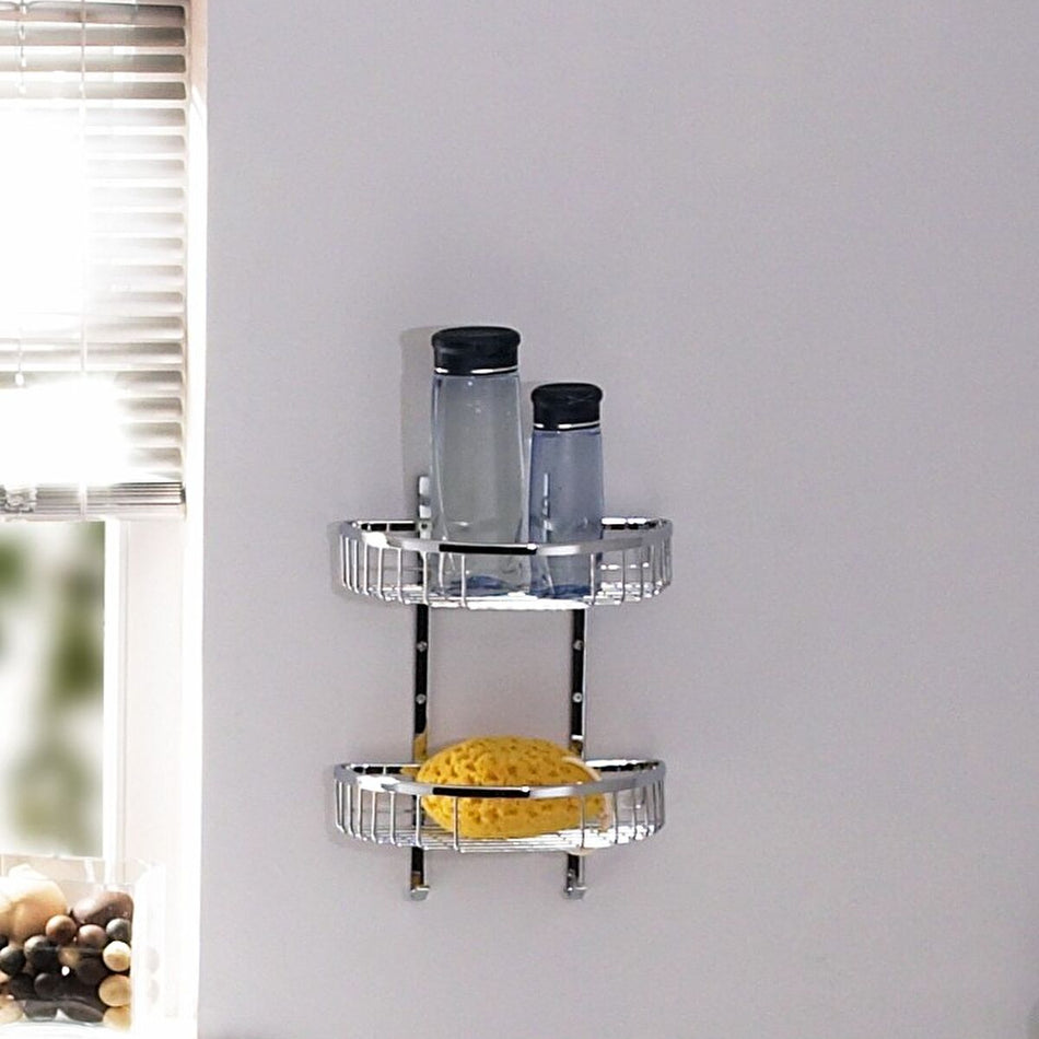 Vitra Arkitekta Double Wall Shower Basket - Chrome